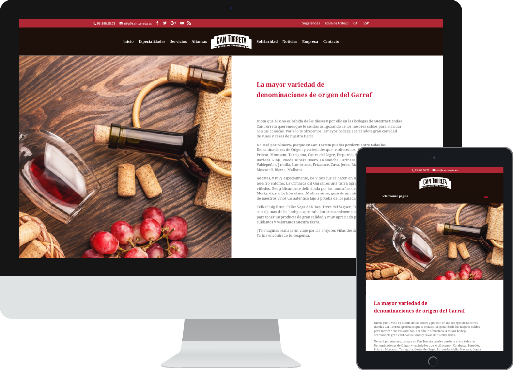 Responsive - Diseño web WordPress para Can Torreta