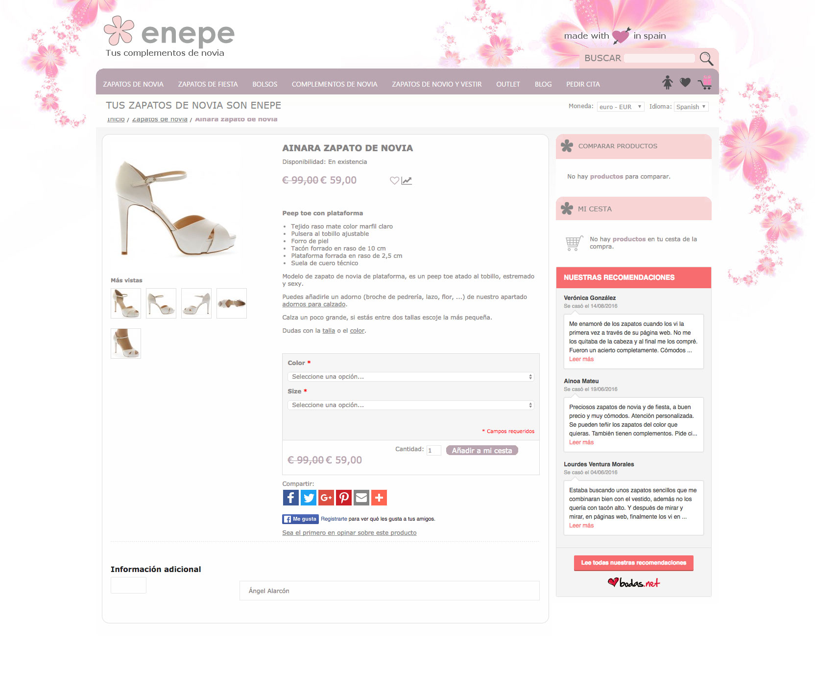 Diseño e-commerce para Enepe