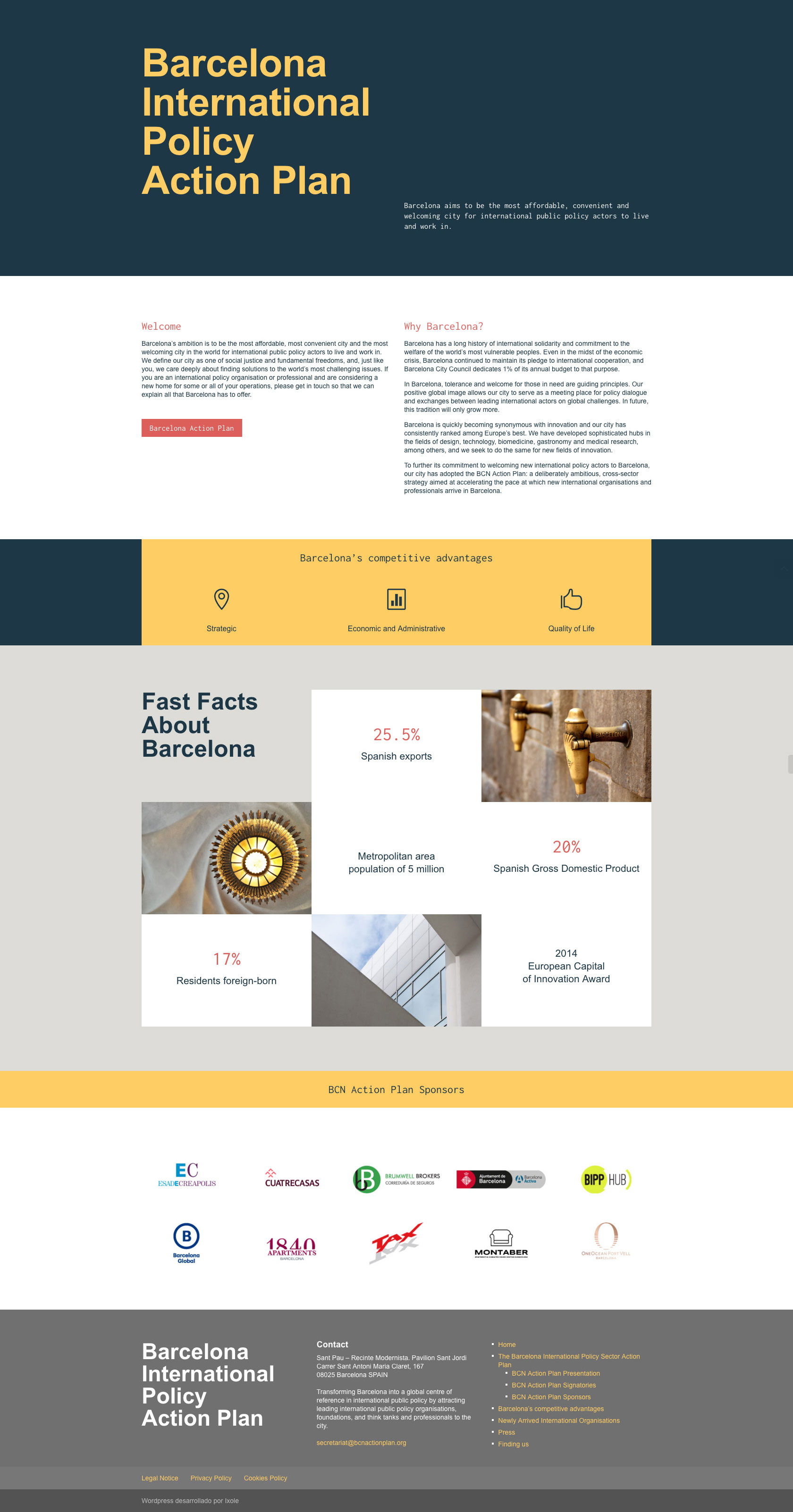 Diseño web WordPress para Barcelona Action Plan