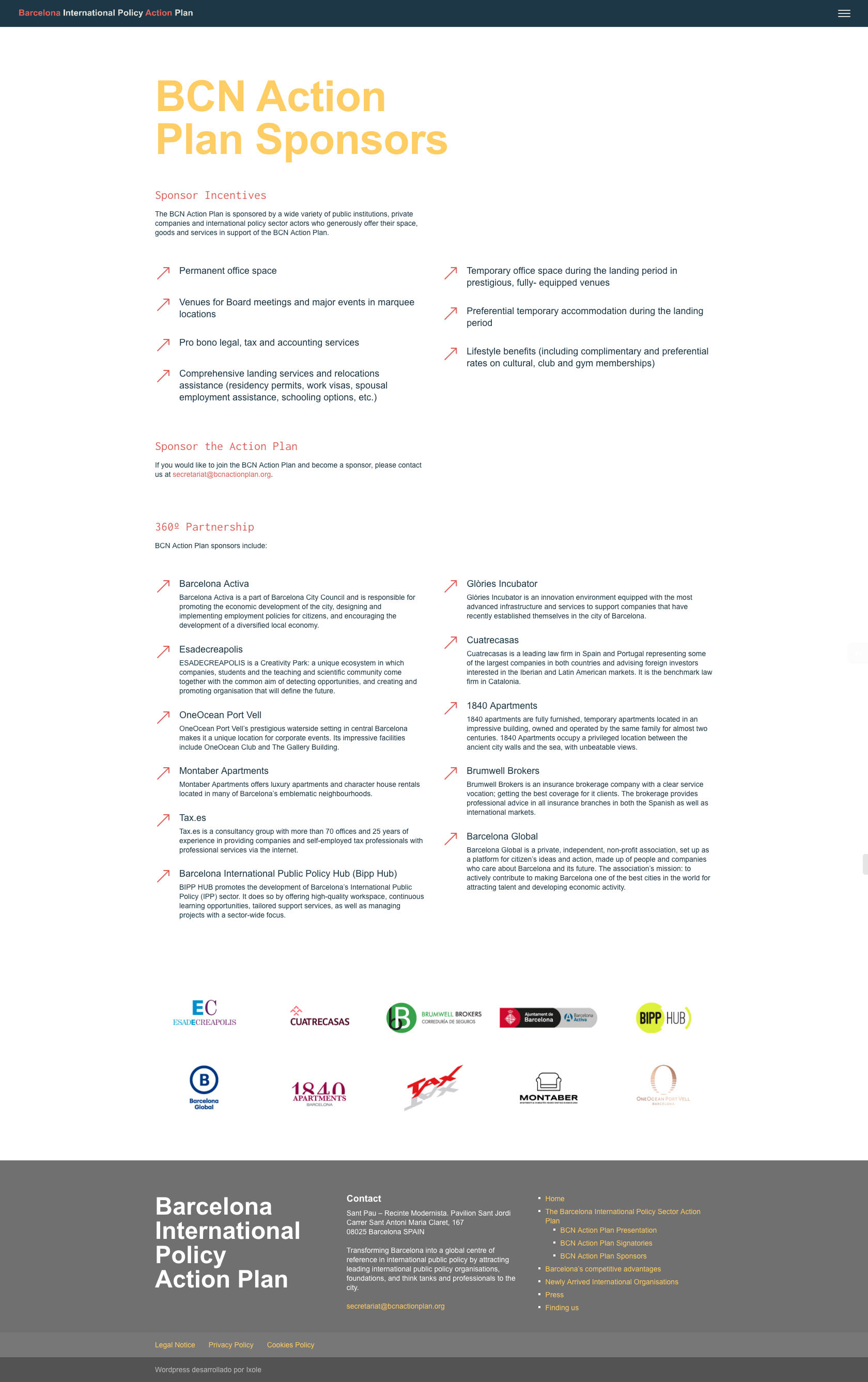 Diseño web WordPress para Barcelona Action Plan