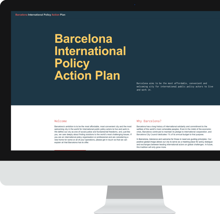 Diseño web WordPress para Barcelona Action Plan