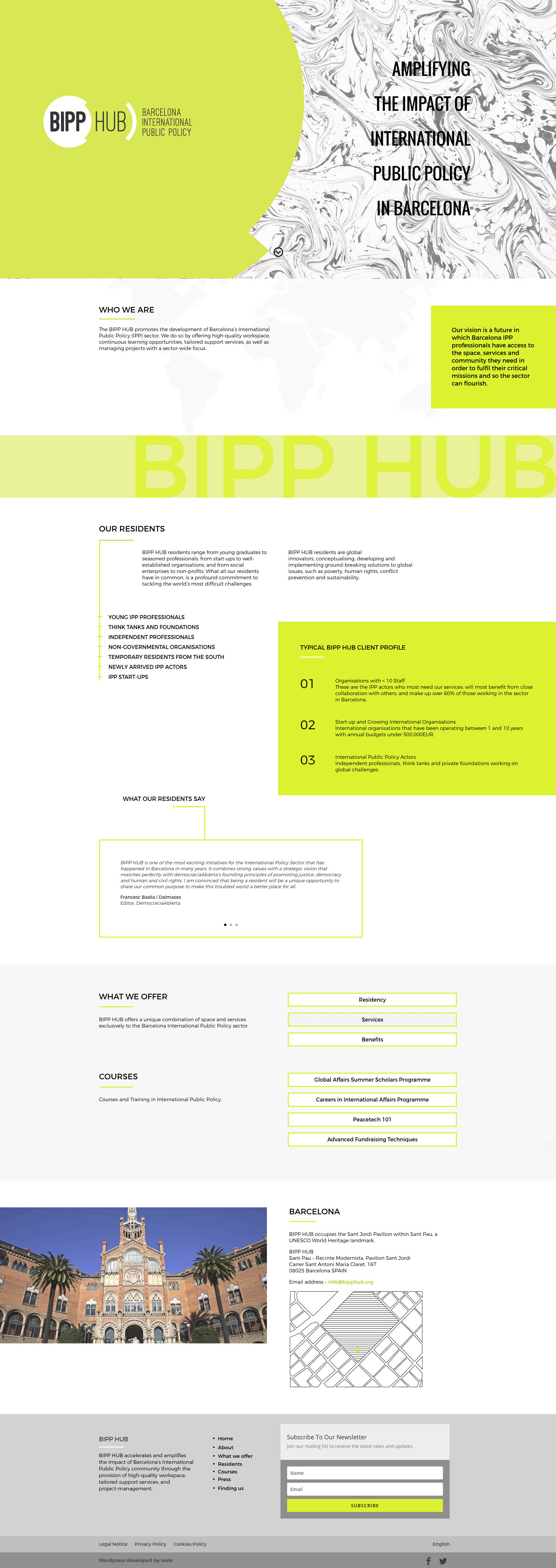 Diseño web WordPress para Bipp-Hub