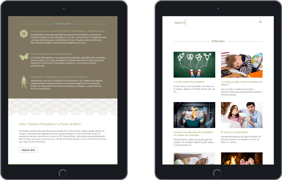 Responsive - Diseño web WordPress para Nairem
